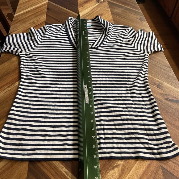 J McLaughlin Sweater Classic Nautical‎ Stripe Knit Pullover Womens Large - Picture 6 of 7